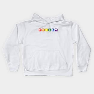 Pride letter game Kids Hoodie